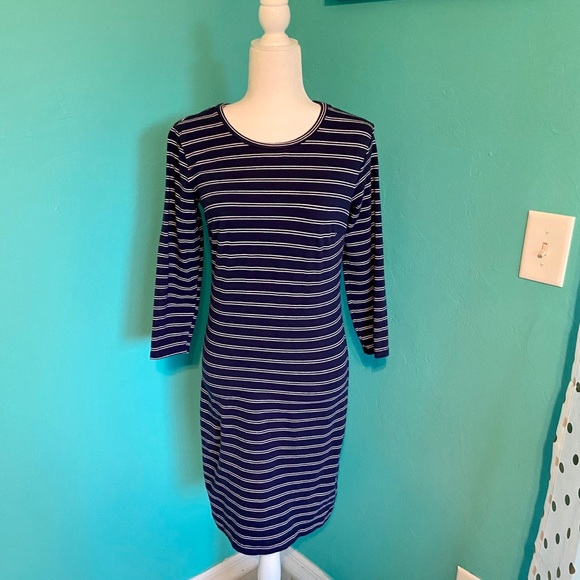 Old navy blue and white striped dress Clearance